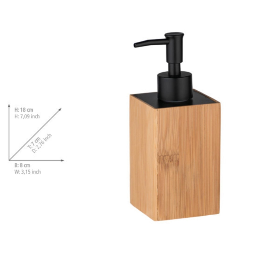 WENKO 23984100 - Distributeur de savon PADUA 210 ml marron/noir