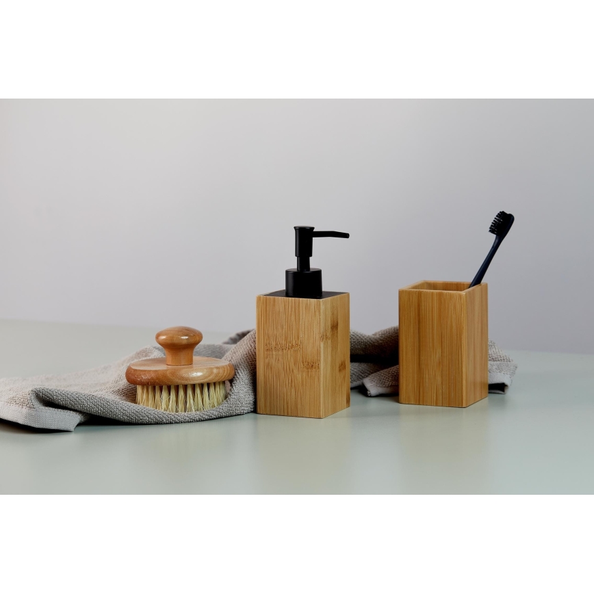 WENKO 23984100 - Distributeur de savon PADUA 210 ml marron/noir
