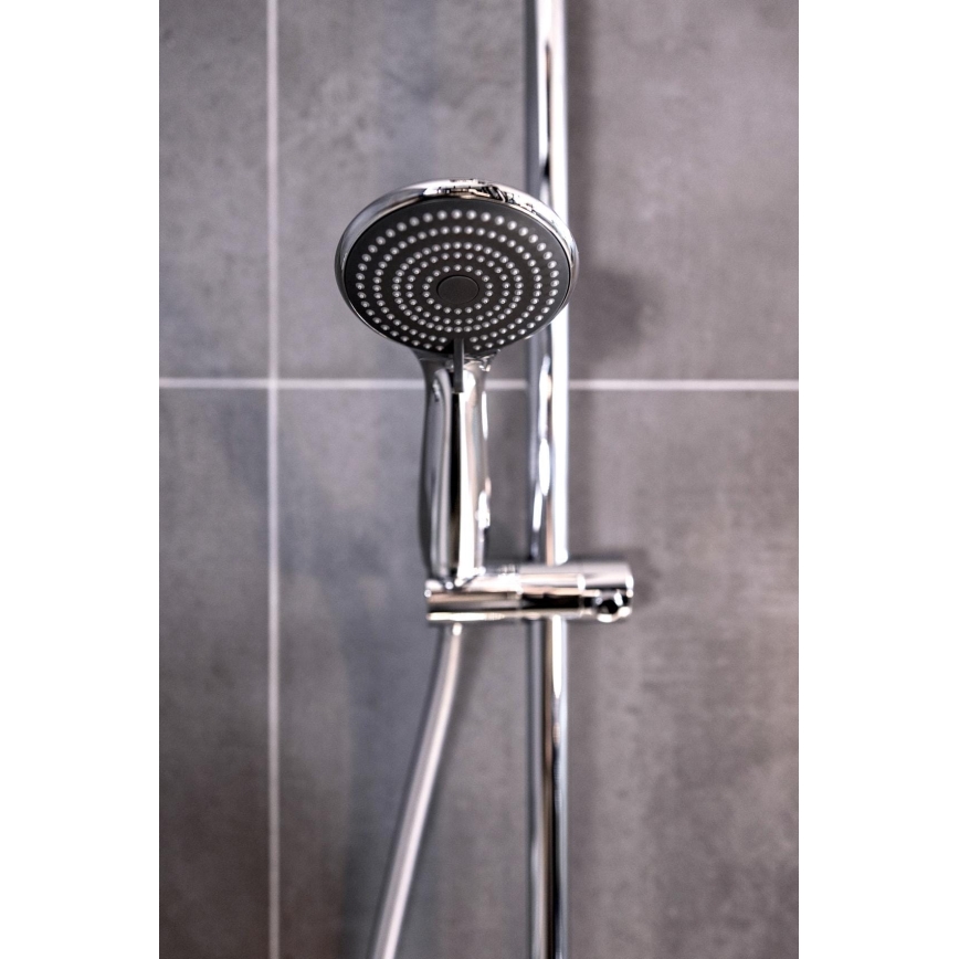 WENKO 23992100 - Tête de douche Système d'économie d'eau 9,5 x 9,5 cm chrome brillant/gris