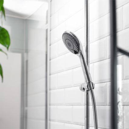 WENKO 23993100 - Tête de douche WATERSAVING SYSTEM 11x11 cm chrome brillant/blanc/gris