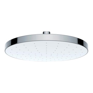 WENKO 24000100-Tête de douche NETTOYAGE AUTOMATIQUE 22,5x22,5 cm chrome brillant/blanc