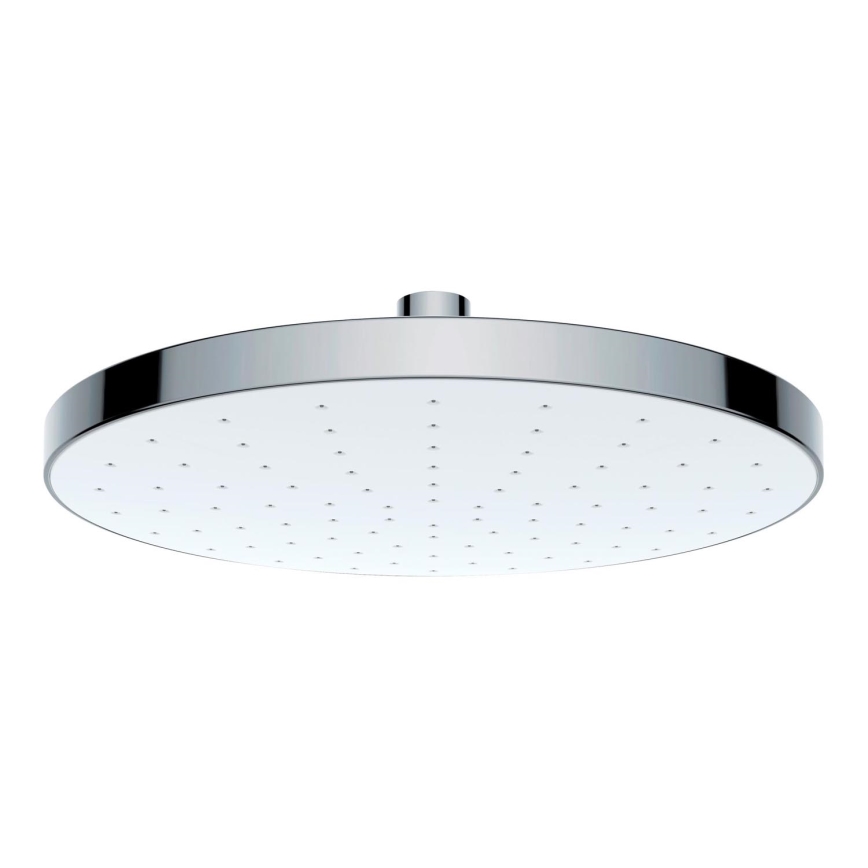 WENKO 24000100-Tête de douche NETTOYAGE AUTOMATIQUE 22,5x22,5 cm chrome brillant/blanc
