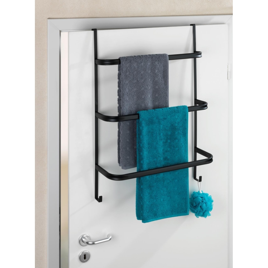 WENKO 24026100 - Porte-serviettes IRPINIA 54,5x77,5 cm noir