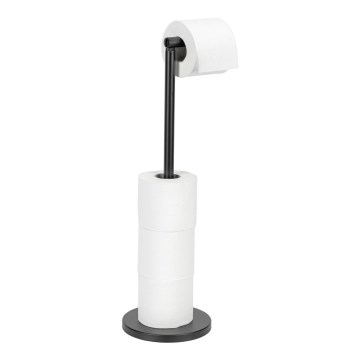 WENKO 24034100 - Support pour papier toilette 21 x 55 cm noir/argenté