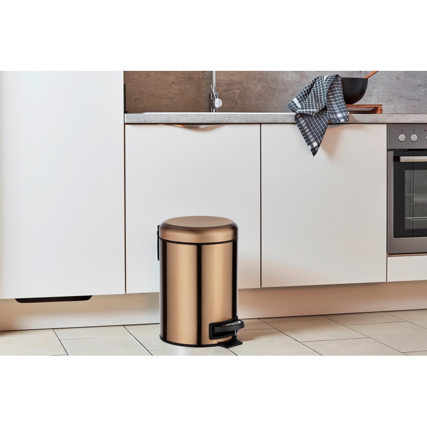 WENKO 24036100 - Corbeille LEMAN 17x25 cm inox/cuivré/noir