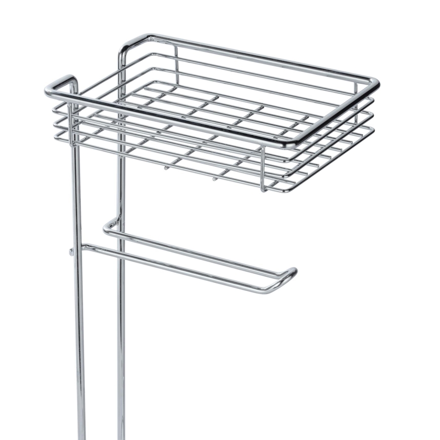 WENKO 24074800 - Distributeur de papier toilette 16x59 cm chromé brillant