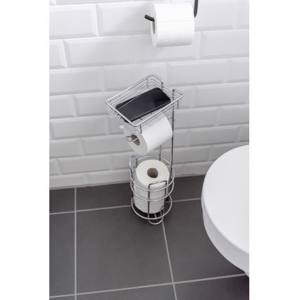 WENKO 24074800 - Distributeur de papier toilette 16x59 cm chromé brillant