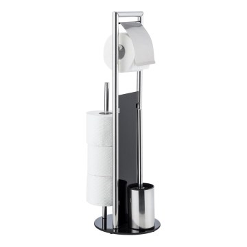 WENKO 24075800 - Ensemble WC RAVINA 20x707 cm acier inoxydable/argenté/noir