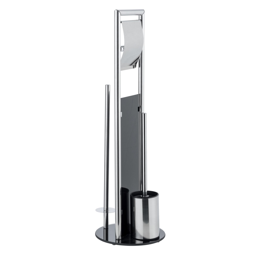 WENKO 24075800 - Ensemble WC RAVINA 20x707 cm acier inoxydable/argenté/noir