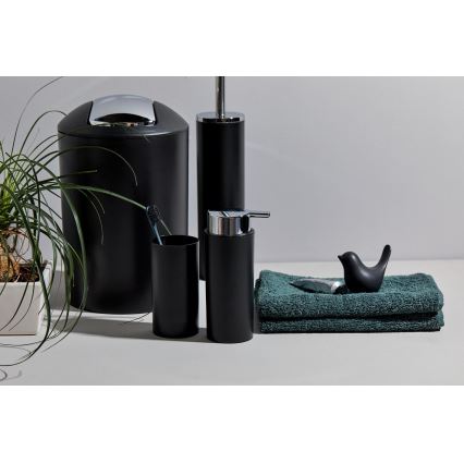 WENKO 24078800 - Ensemble CALVO 6,5x13 cm noir/chromé brillant