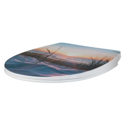 WENKO 24081800-Abattant WC BALTIC 38,8x45 cm multicolore/blanc