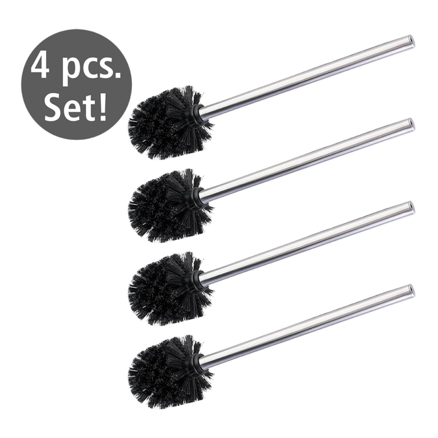 WENKO 24089800 - Brosse WC 8x35 cm inox/argenté/noir