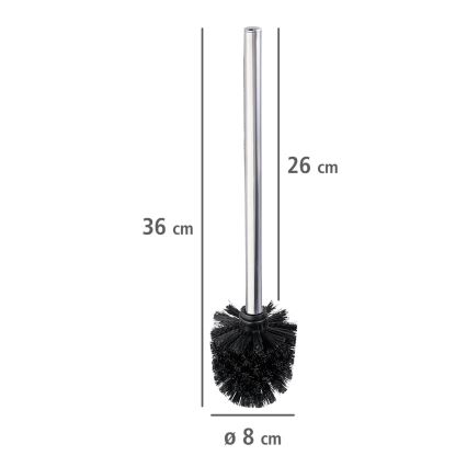 WENKO 24089800 - Brosse WC 8x35 cm inox/argenté/noir