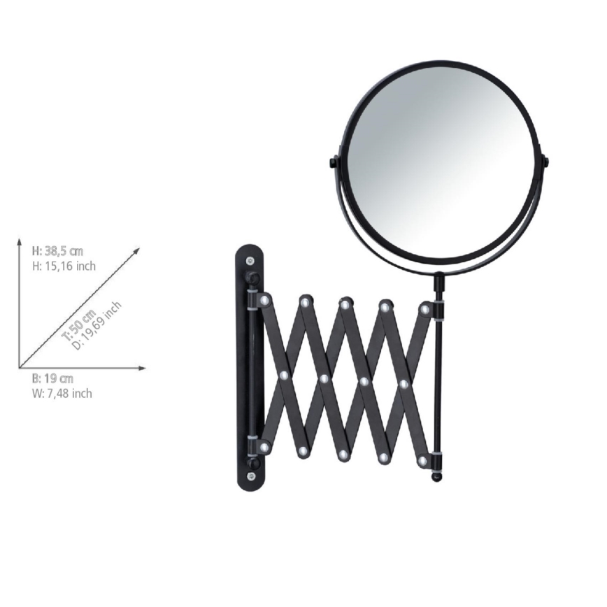 WENKO 24100100 - Miroir EXCLUSIVE 219x373,9 cm noir