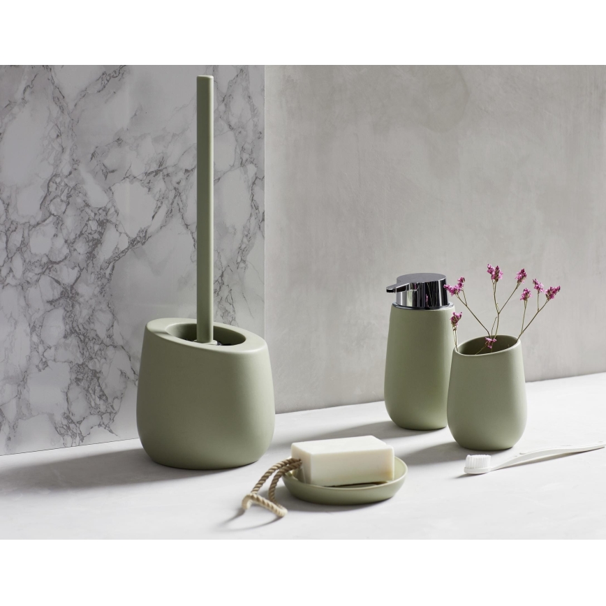 WENKO 24120100 - Brosse WC BADI 13,5x38 cm verte