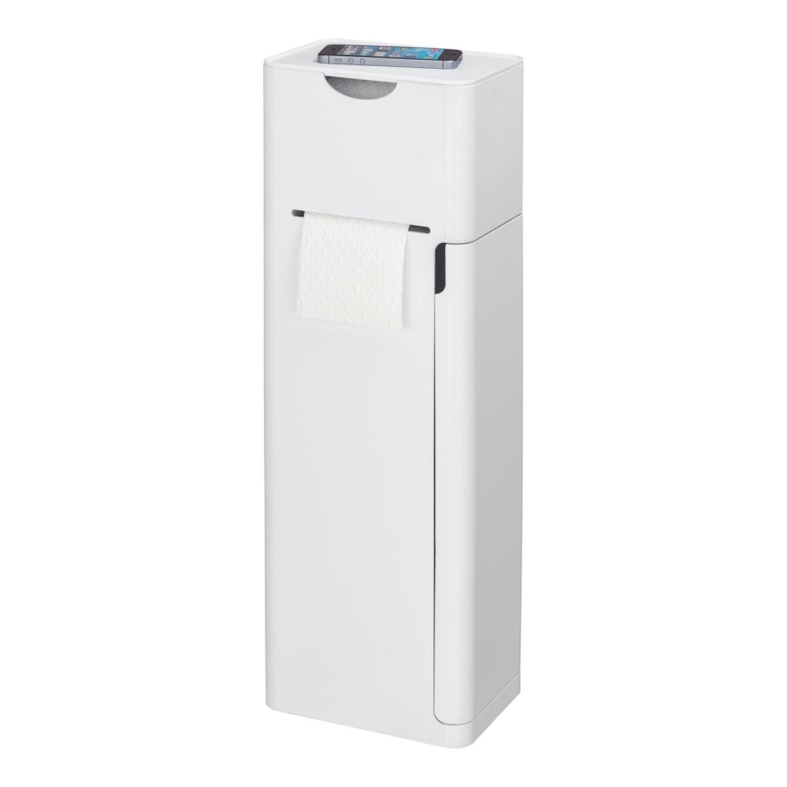 WENKO 24212100 - Brosse WC IMON 20 x 58,5 cm blanche