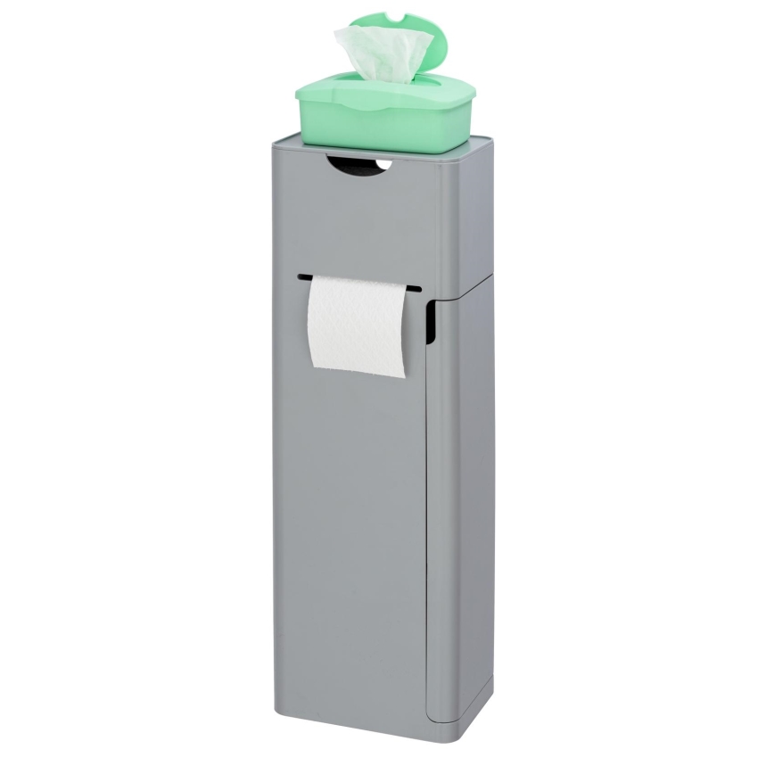 WENKO 24213100 - Brosse WC IMON 20x58,5 cm grise