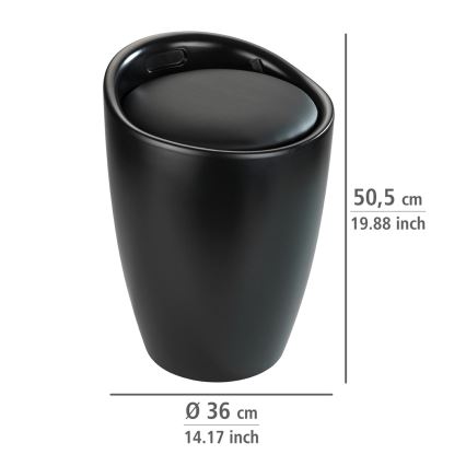 WENKO 24229100 - Tabouret CANDY 36x50,5 cm noir