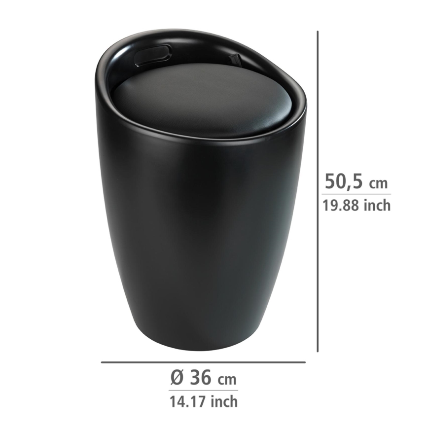 WENKO 24229100 - Tabouret CANDY 36x50,5 cm noir