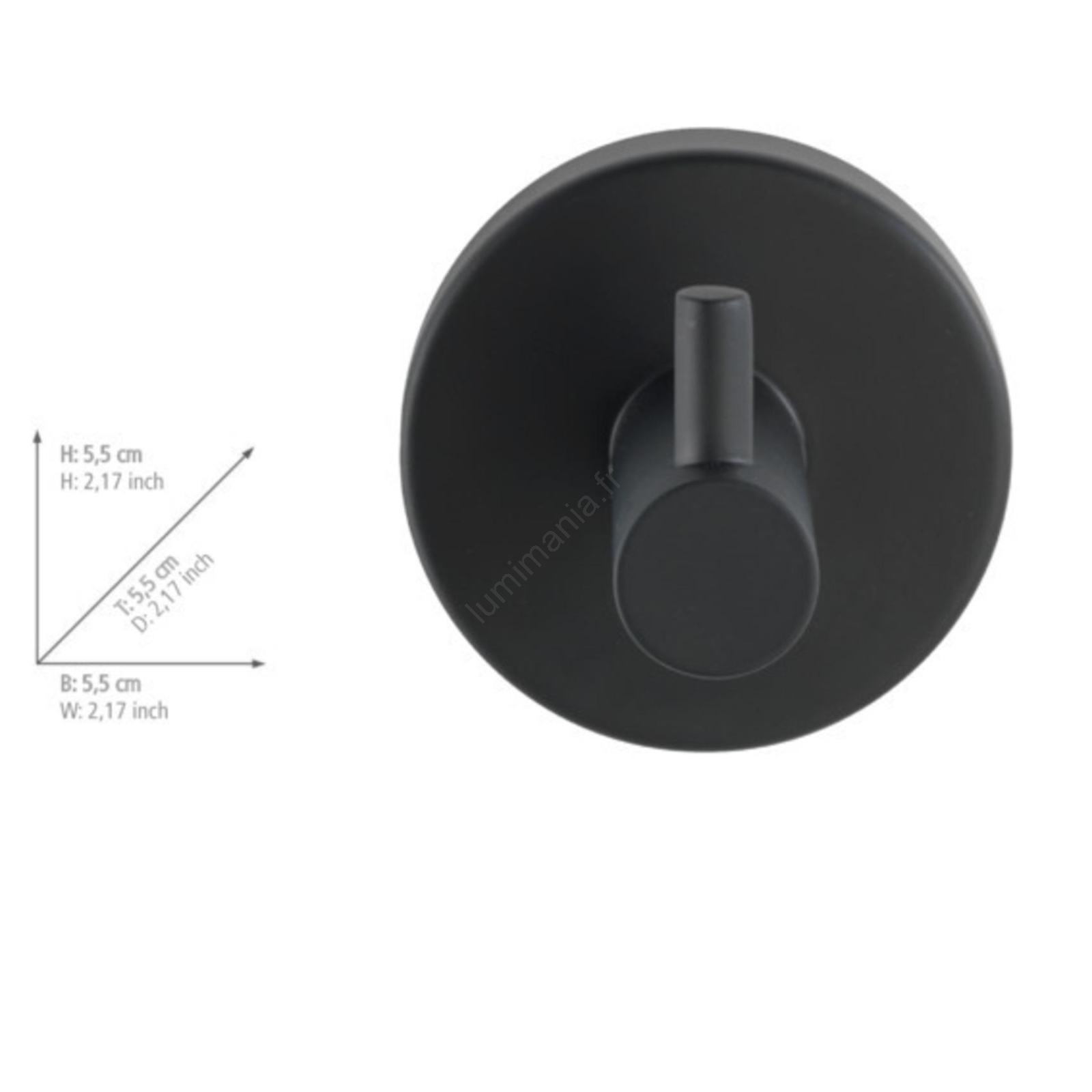 Mensola In Vetro Bagno WENKO Bosio Black 46,5 Cm: Elegante Ripiano In Acciaio E Vetro Satinato Con Fissaggi Inclusi