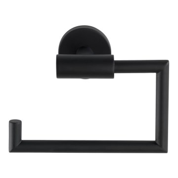 WENKO 24240100-Support pour papier toilette BOSIO BLACK 15x10,5 cm inox/argenté