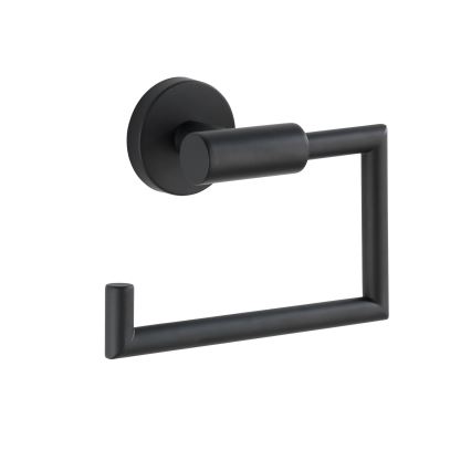 WENKO 24240100-Support pour papier toilette BOSIO BLACK 15x10,5 cm inox/argenté
