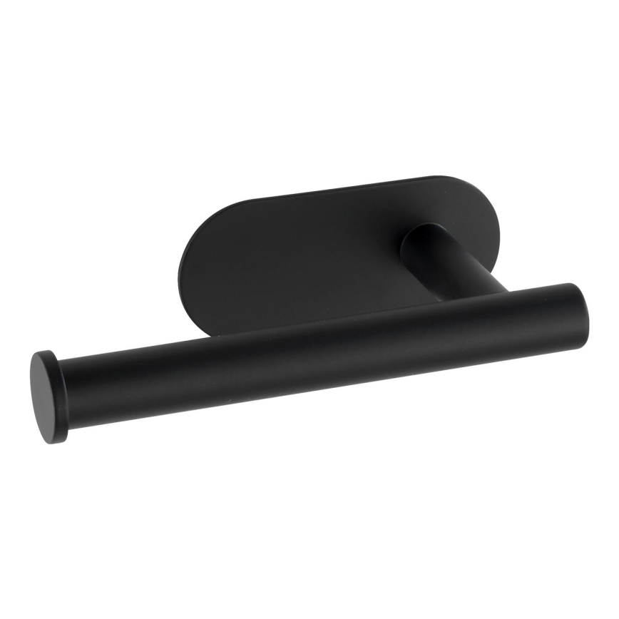 WENKO 24287100 - Support pour papier toilette TURBO-LOC OREA BLACK 16 x 7 cm acier inoxydable/noir