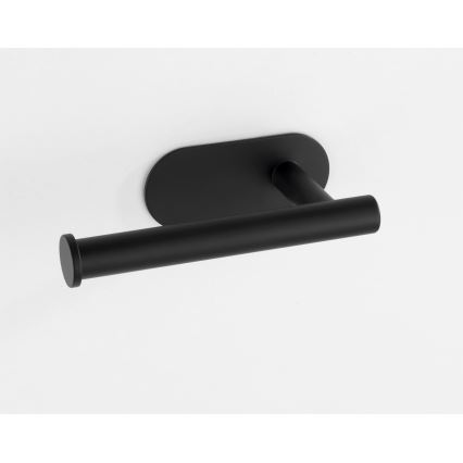 WENKO 24287100 - Support pour papier toilette TURBO-LOC OREA BLACK 16 x 7 cm acier inoxydable/noir