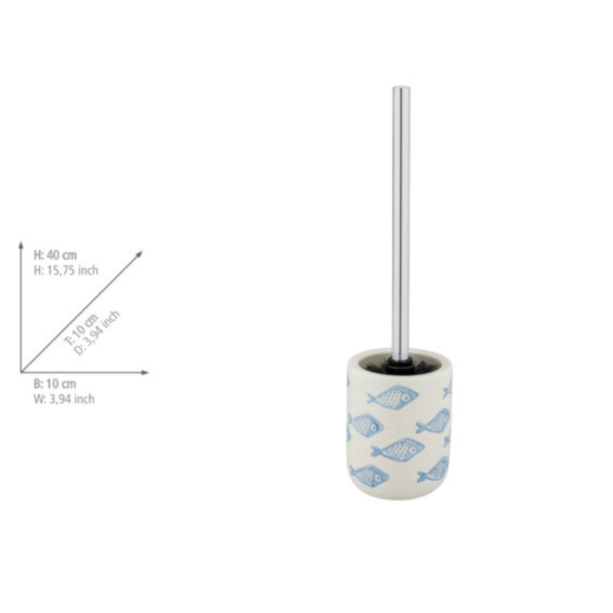 WENKO 24313100 - Brosse WC AQUAMARIN 10x40 cm beige