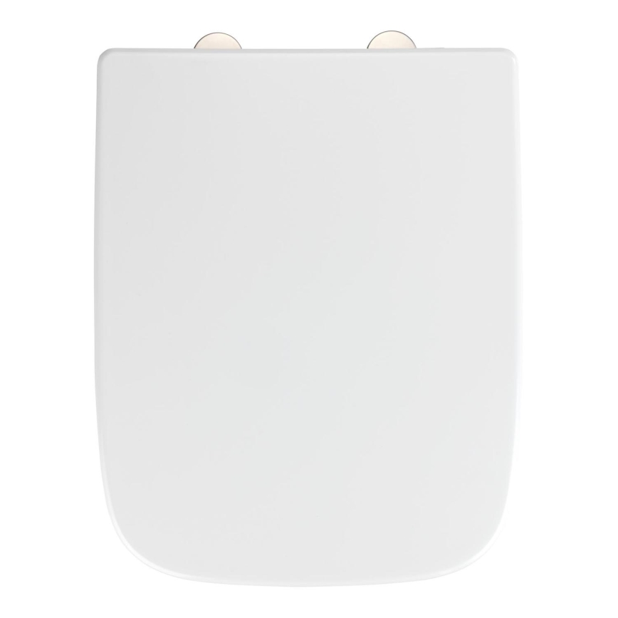 WENKO 24334100-Abattant WC EXCLUSIVE 46,5x37 cm blanc/argenté