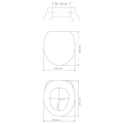 WENKO 24334100-Abattant WC EXCLUSIVE 46,5x37 cm blanc/argenté