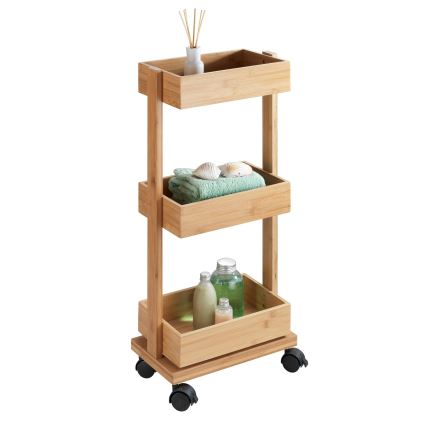 WENKO 24390100 - Étagère TORTONA 18x71,5 cm marron/noir