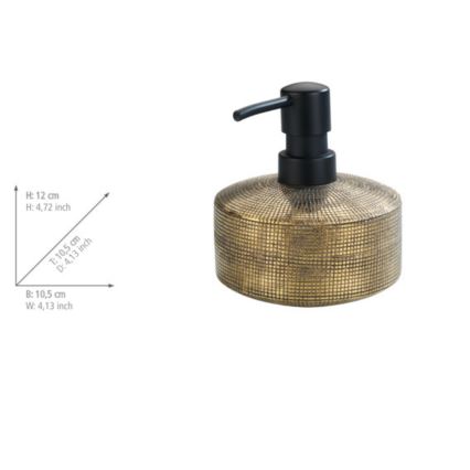WENKO 24401100 - Distributeur de savon RIVARA 400 ml doré