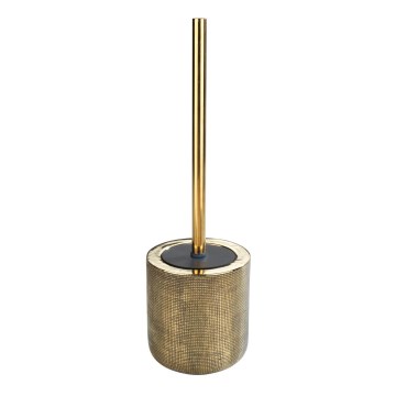 WENKO 24403100 - Brosse WC RIVARA 11,5x40 cm dorée