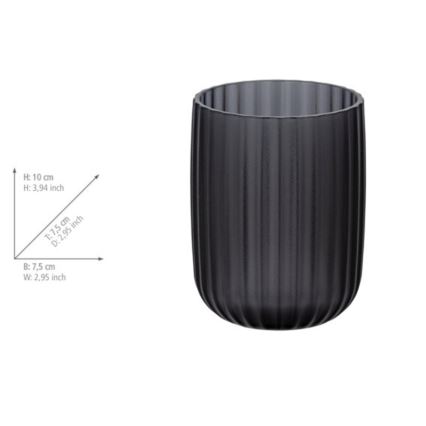 WENKO 24489100 - Gobelet AGROPOLI 7,5 x 10 cm gris