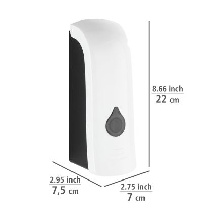 WENKO 24588100-Distributeur de savon RANERA 740 ml blanc/noir