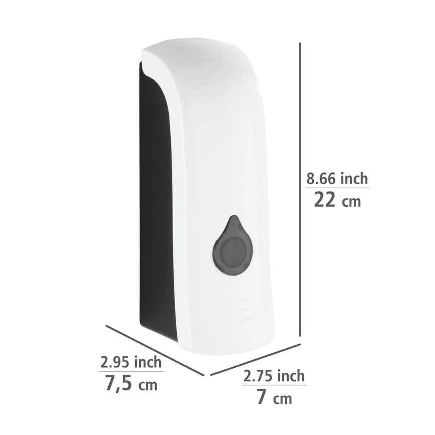 WENKO 24588100-Distributeur de savon RANERA 740 ml blanc/noir