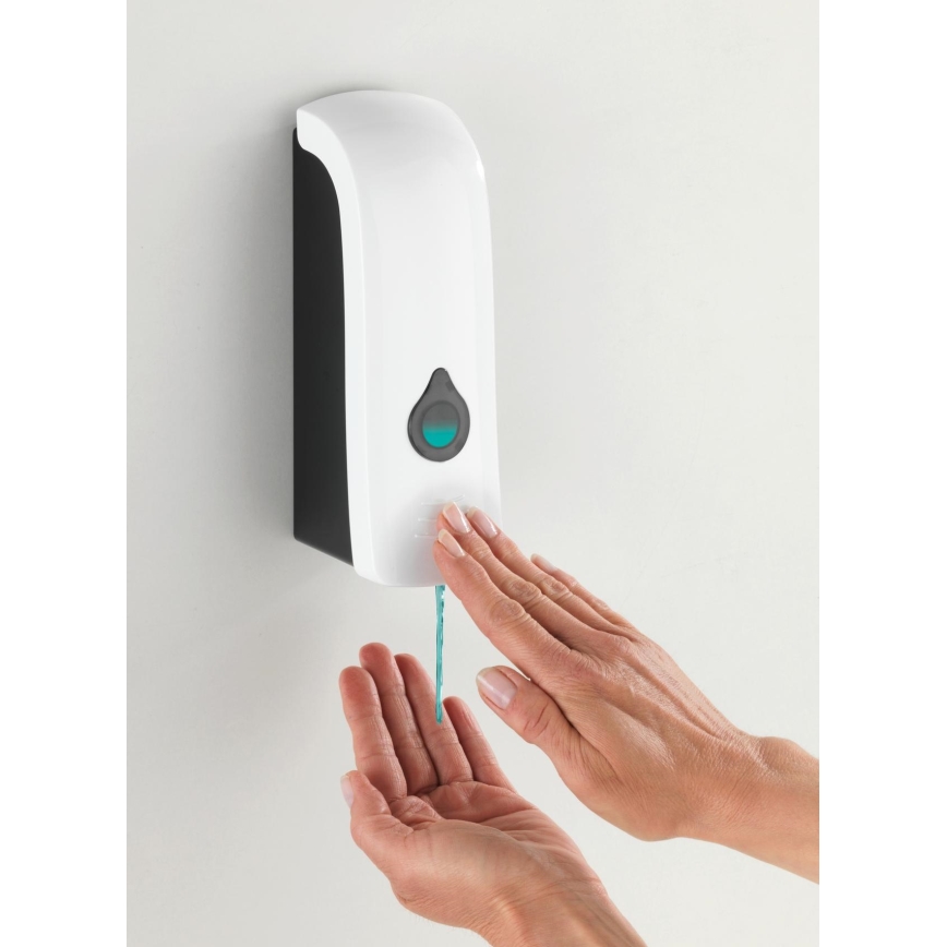 WENKO 24588100-Distributeur de savon RANERA 740 ml blanc/noir