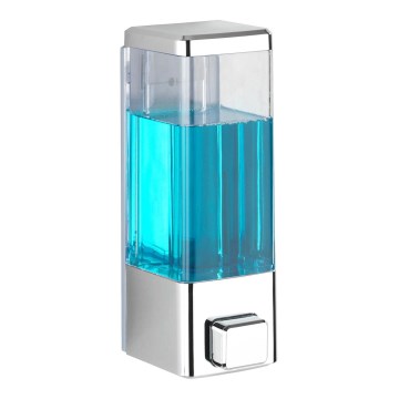 WENKO 24593100-Distributeur de savon ISTRES 320 ml chromé brillant / transparent