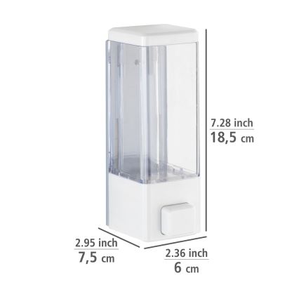 WENKO 24594100-Distributeur de savon ISTRES 320 ml blanc/transparent