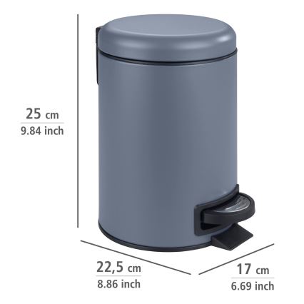 WENKO 24635100 - Panier LEMAN 17 x 25 cm bleu/noir