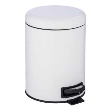 WENKO 24678100 - Corbeille LEMAN 21x24 cm blanc/noir