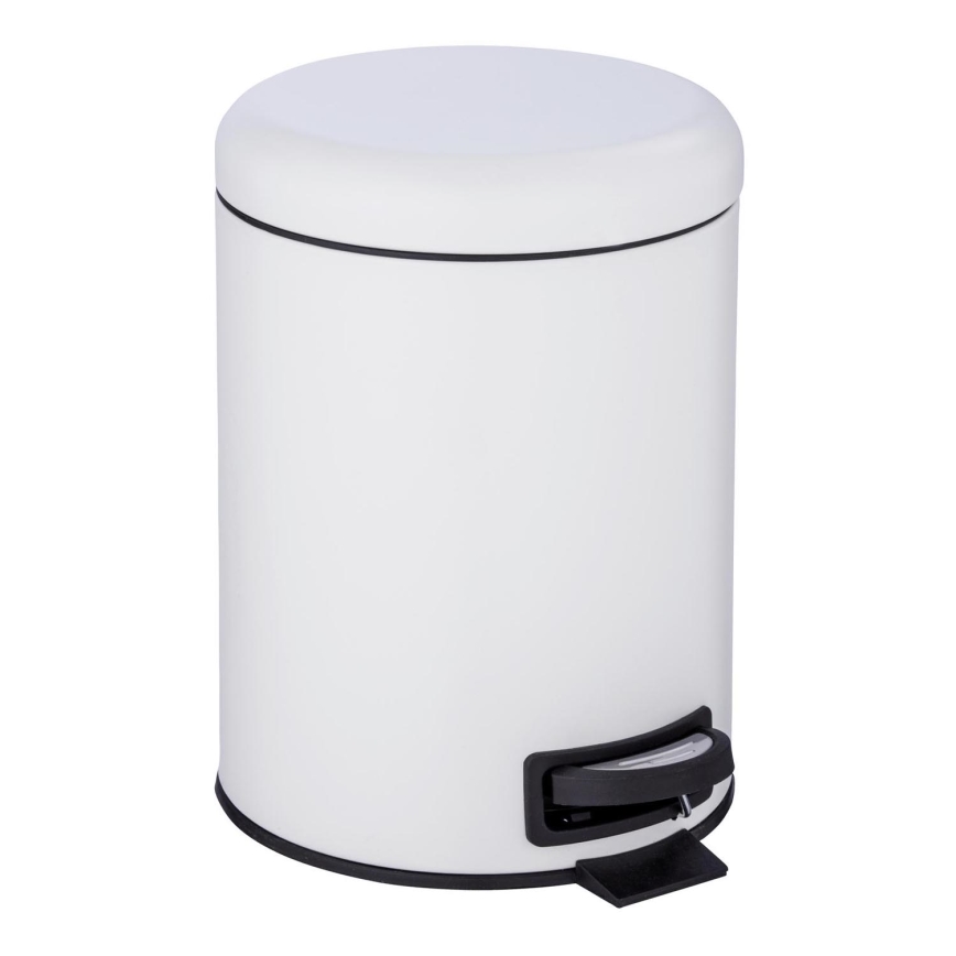 WENKO 24678100 - Corbeille LEMAN 21x24 cm blanc/noir