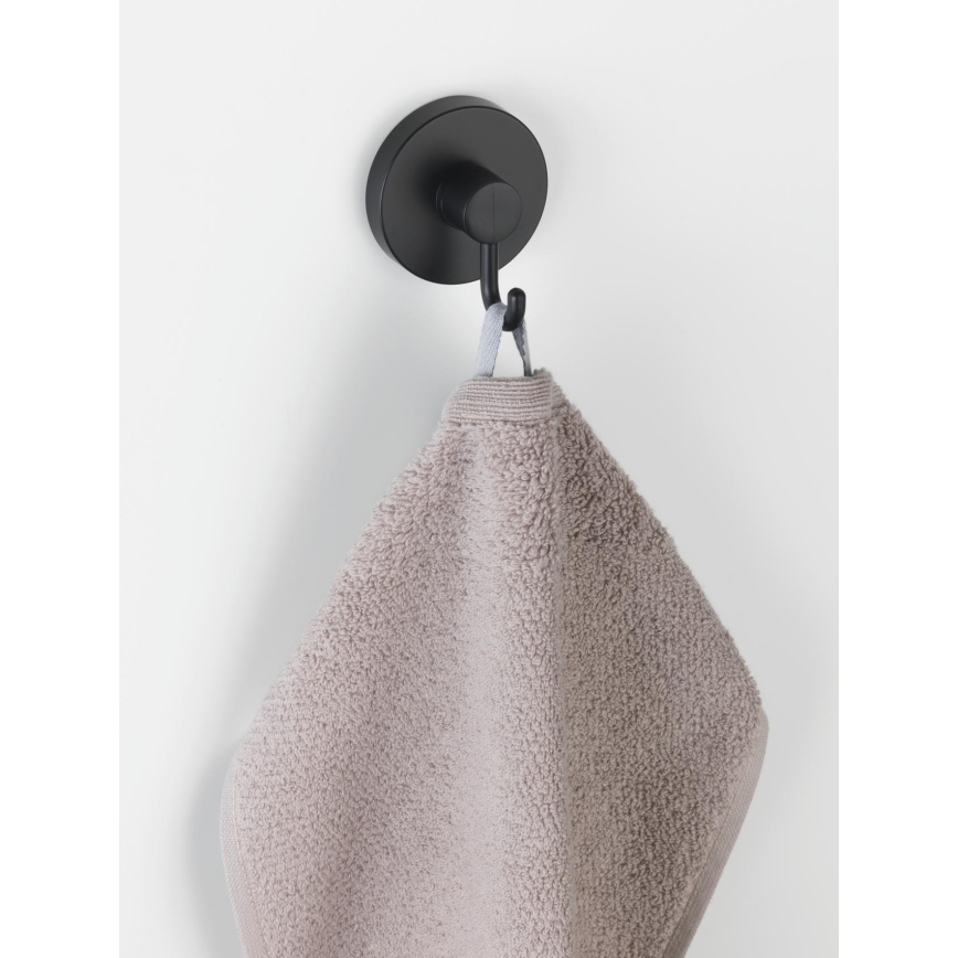 WENKO 24730100 - Crochet VACUUM-LOC rond, noir, 6x6,7 cm