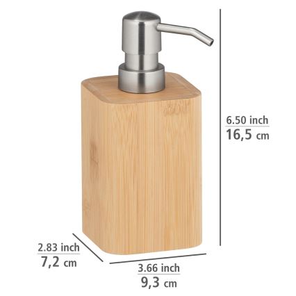 WENKO 24747100 - Distributeur de savon BAMBUSA 9,3x16,5 cm brun