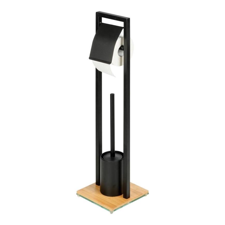 WENKO 24751100 - Ensemble WC BAMBUSA 18x72,5 cm noir/marron