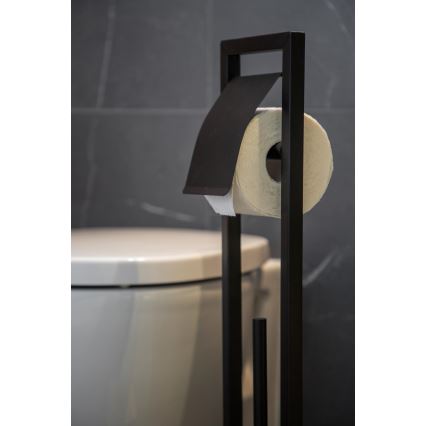 WENKO 24751100 - Ensemble WC BAMBUSA 18x72,5 cm noir/marron