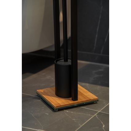 WENKO 24751100 - Ensemble WC BAMBUSA 18x72,5 cm noir/marron