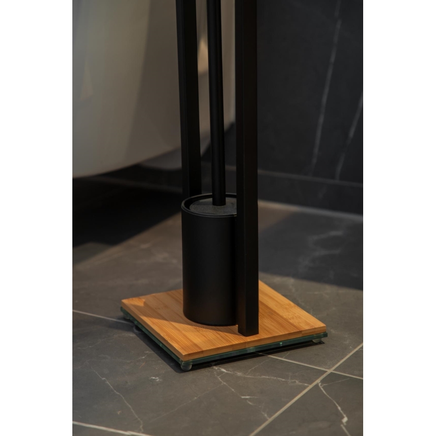 WENKO 24751100 - Ensemble WC BAMBUSA 18x72,5 cm noir/marron
