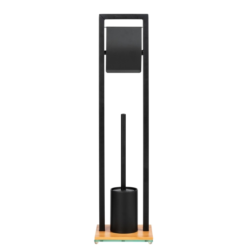 WENKO 24751100 - Ensemble WC BAMBUSA 18x72,5 cm noir/marron
